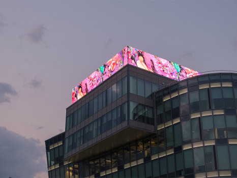 Медиафасад, Инновационный центр Сколково, шаг 16х32 мм, г. Москва